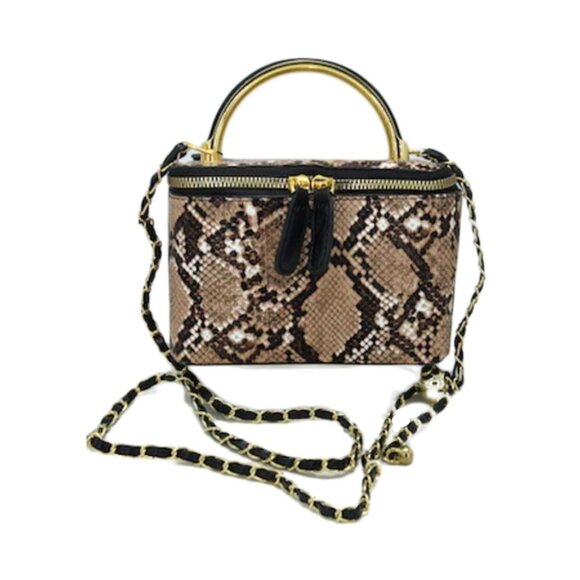Tigerstars Khaki Snake Pattern Crossbody Bag - Picture 1 of 3